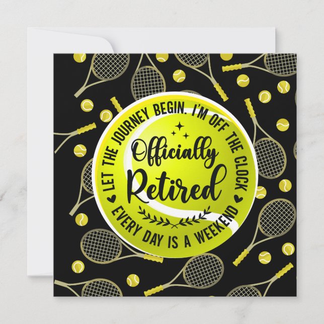 Tarjeta Jubilación de tenis para jugador y aficionado (Anverso)