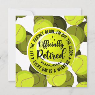 Tarjeta Jubilación de tenis para jugador y aficionado
