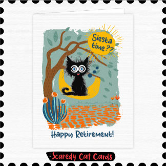 Tarjeta Jubilación del Gato Miedoso