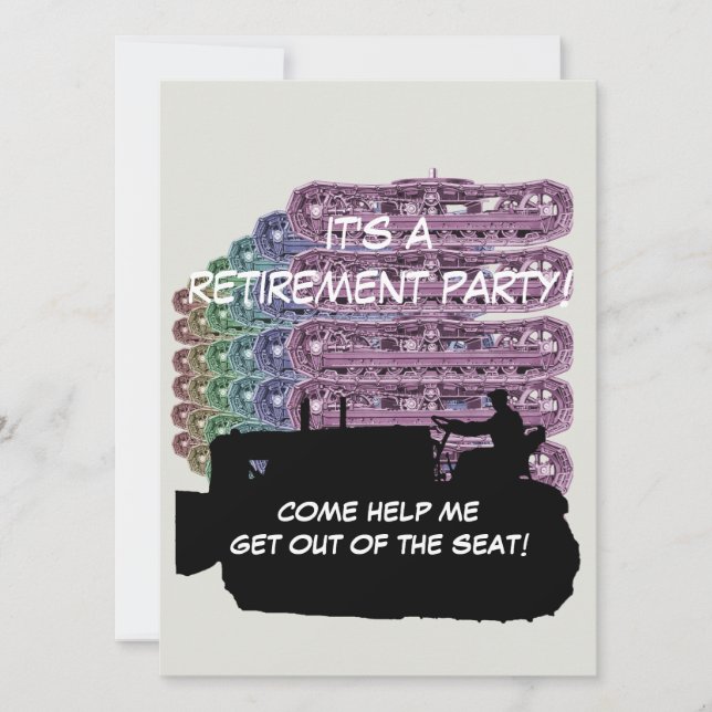 Tarjeta Jubilación del operador de bulldozer para ingenier (Anverso)