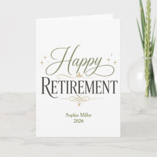 Tarjeta Jubilación Feliz Nombre Personalizado