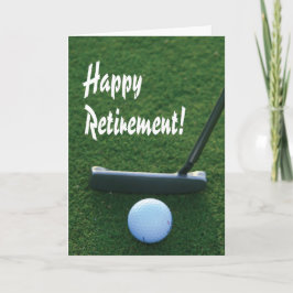 Tarjeta Jubilación feliz para golfistas