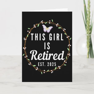 Tarjeta Jubilación Floral Esta Chica Está Jubilada Est 202