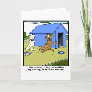 Tarjeta Jubilación ocupada: Personalizado de perros