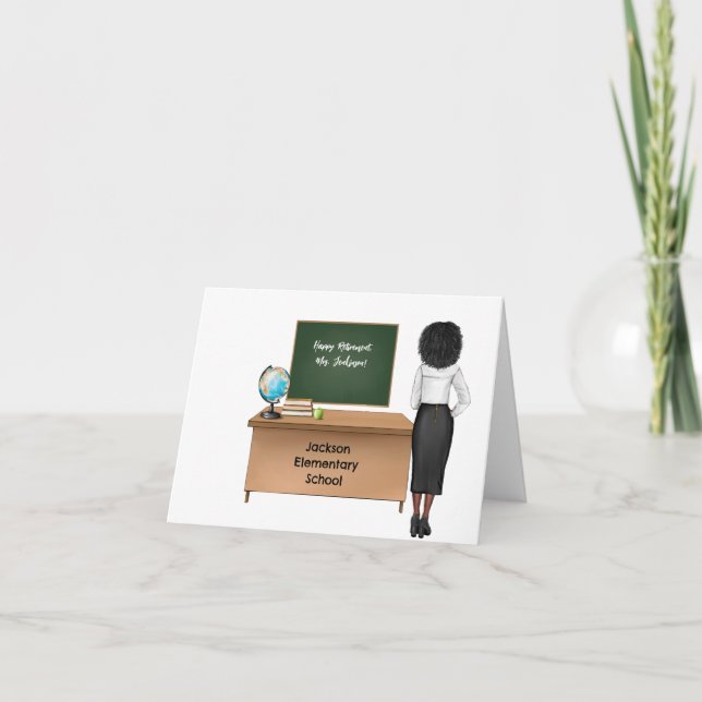 Tarjeta Jubilación personalizada de profesores (Anverso)