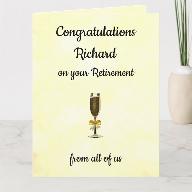 Tarjeta Jubilación personalizada y elegante (Anverso)