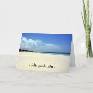 Tarjeta jubilación playa