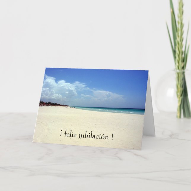 Tarjeta jubilación playa (Anverso)