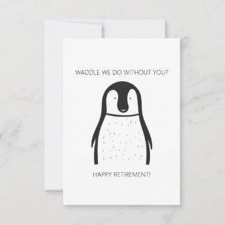 Tarjeta Jubilación simple de "pingüino"