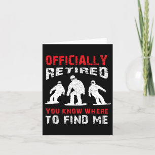 Tarjeta Jubilado Snowboard Retirando Retireme de Snowboard