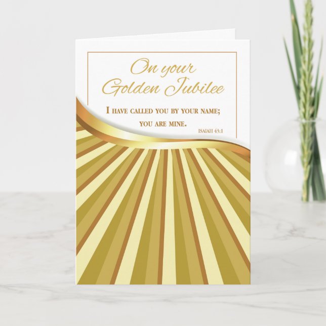 Tarjeta Jubileo de oro de la vida religiosa, 50 años (Anverso)