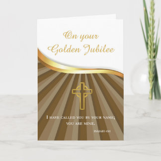 Tarjeta Jubileo de oro de la vida religiosa, años 50