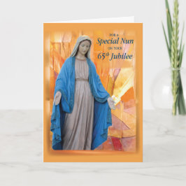 Tarjeta Jubileo del 65 aniversario de la monja católica, M
