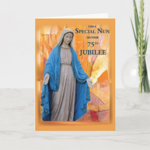 Tarjeta Jubileo del 75º Aniversario para la Monja Católica
