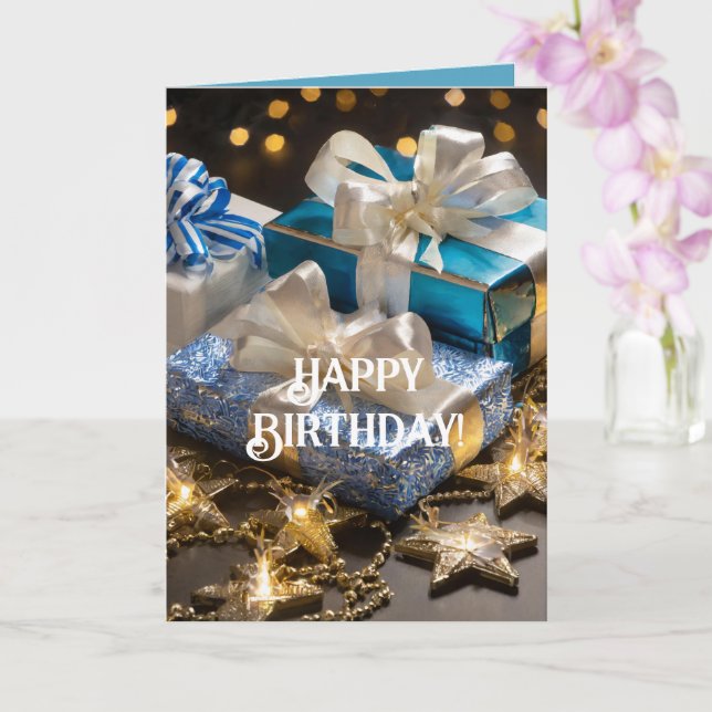 Tarjeta judía de cumpleaños, tarjeta de felicitaci (Orquídea)