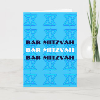 Tarjeta judía Star BAR MITZVAH