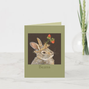 Tarjeta Judías con el conejo notecard
