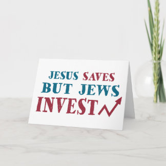 Tarjeta Judíos invierten - Humor de las finanzas judías