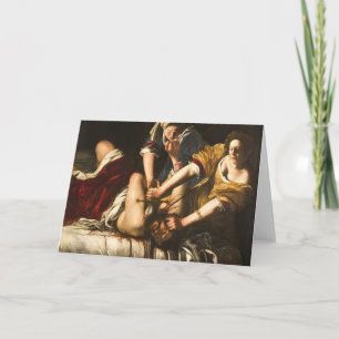 Tarjeta Judith Slay Holofernes - Artemisia Gentileschi