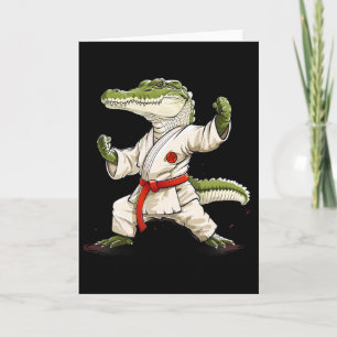 Tarjeta Judo Cocodrilo Naturaleza Kickboxing Taekwondo Art