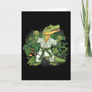 Tarjeta Judo Cocodrilo Naturaleza Kickboxing Taekwondo Art