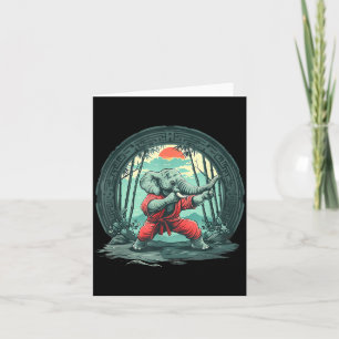Tarjeta Judo Elefante Naturaleza Kickboxing Taekwondo Arte