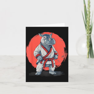 Tarjeta Judo Hipopotamo Naturaleza Kickboxing Taekwondo Ar
