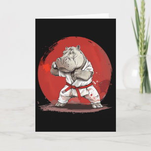 Tarjeta Judo Hippo Naturaleza Kickboxing Taekwondo Arte Ma