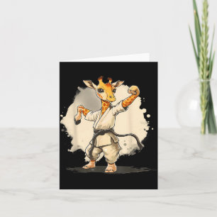 Tarjeta Judo Jirafa Naturaleza Kickboxing Taekwondo Artes