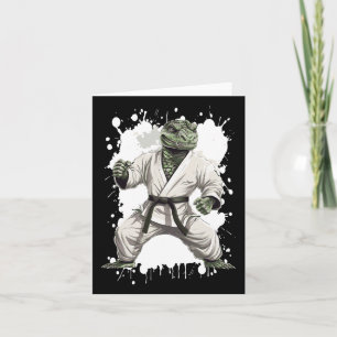 Tarjeta Judo, luchador de animales Alligator Karate