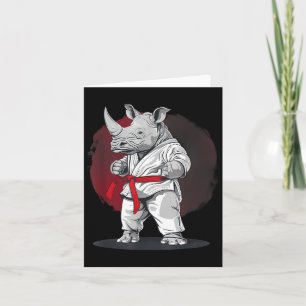Tarjeta Judo Rinoceronte Naturaleza Kickboxing Taekwondo A