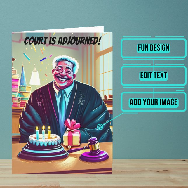 Tarjeta Jueces Cumpleaños (This lovely card is specifically for the judge friend or family member in your life.)