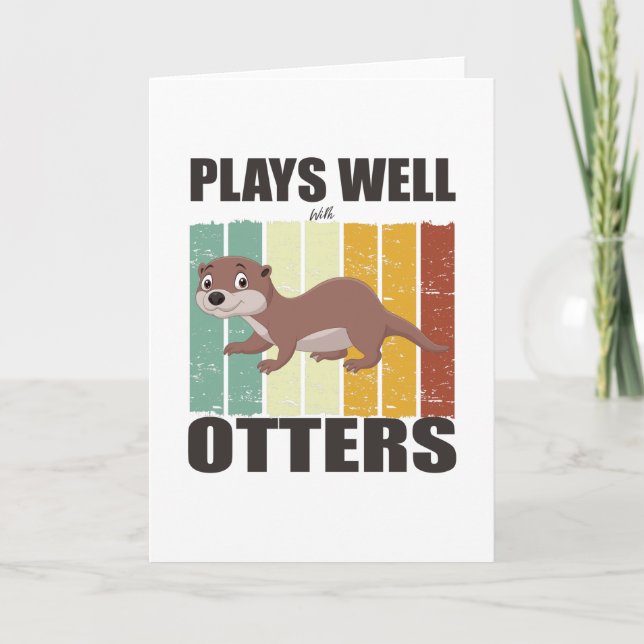 Tarjeta Juega Bien Con Otras Cosas Graciosas Vintage (Anverso)