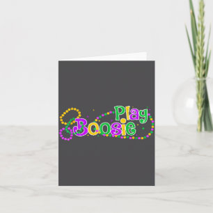 Tarjeta Juega Boosie Cuentas Carnaval de Mardi Gras Louisi