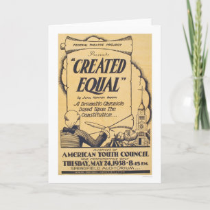 Tarjeta Juego americano de la juventud WPA 1938