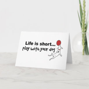 Tarjeta Juego con su perro