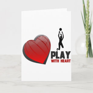 TARJETA JUEGO CON VOLEIBOL DEL CORAZÓN