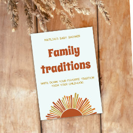 Tarjeta Juego de Baby Shower de Tradición de Familia Boho 