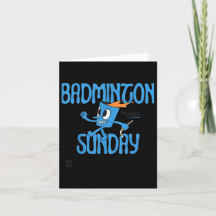 Tarjeta Juego de bádminton domingo raqueta volante juego 