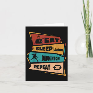 Tarjeta Juego de Badminton Repetición Transbordador Retro 
