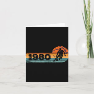 Tarjeta Juego de baloncesto Vintage Nace 1980 Cumpleaños