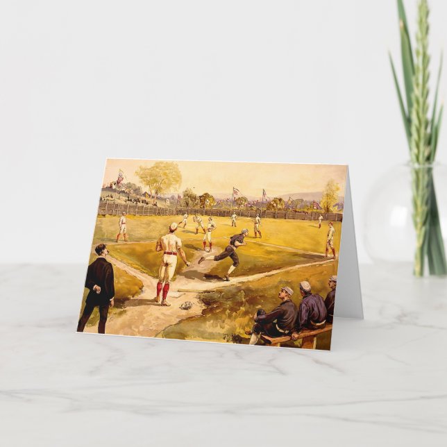 Tarjeta Juego de béisbol vintage (Anverso)
