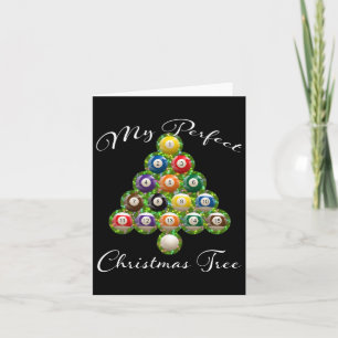 Tarjeta Juego de Billar Árbol de Navidad Jersey Feo de Nav