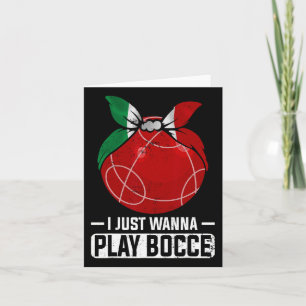 Tarjeta Juego de bolos italiano Bocci Player Bocce Byll