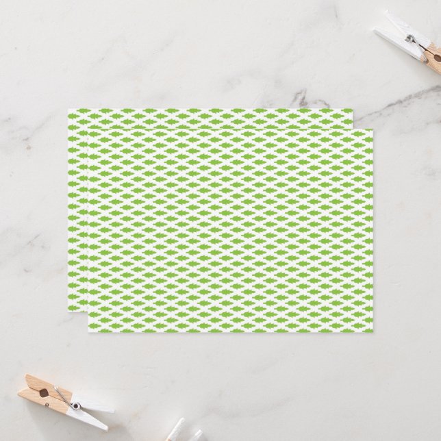 Tarjeta Juego de carpetas verdes botánicas (Anverso/Reverso In Situ)
