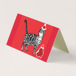 Tarjeta Juego de cartas de Navidades de Toros de Gato de C