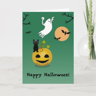 Tarjeta Juego De Cartas De Saludo De Halloween Y Temerosas