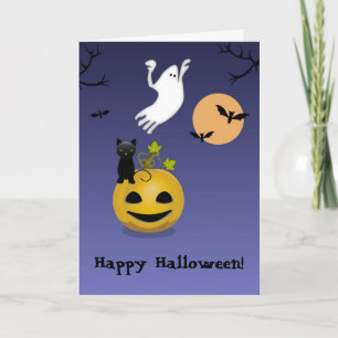 Tarjeta Juego De Cartas De Saludo De Halloween Y Temerosas