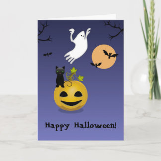 Tarjeta Juego De Cartas De Saludo De Halloween Y Temerosas