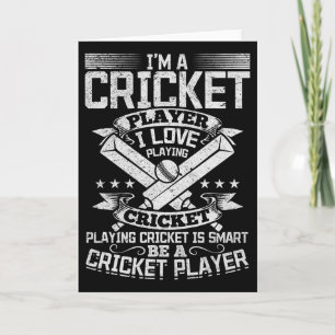 Tarjeta Juego de Cricket - Jugar Cricket Es Inteligente Se